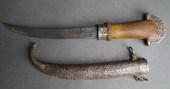 TURKISH SILVER PLATE AND WOOD