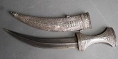 TURKISH SILVER PLATE KHANJAR D