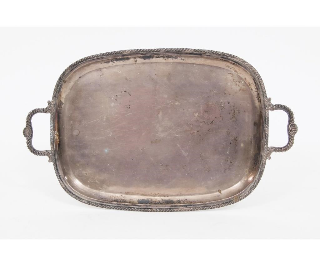 Turkish silver rectangular tray,