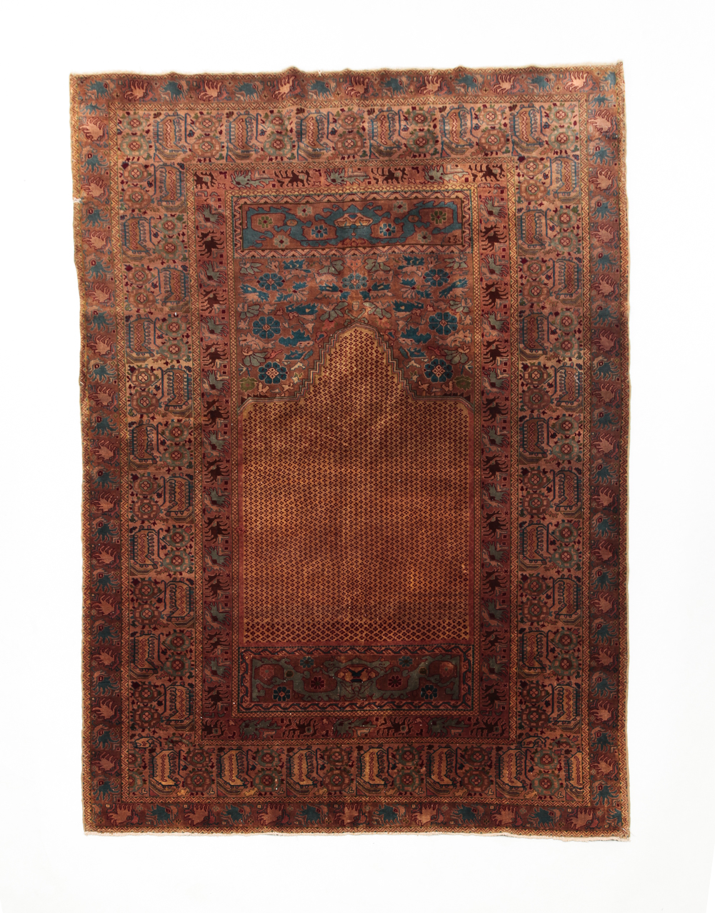 TURKISH SIVAS PRAYER RUG. Ca. 1920.