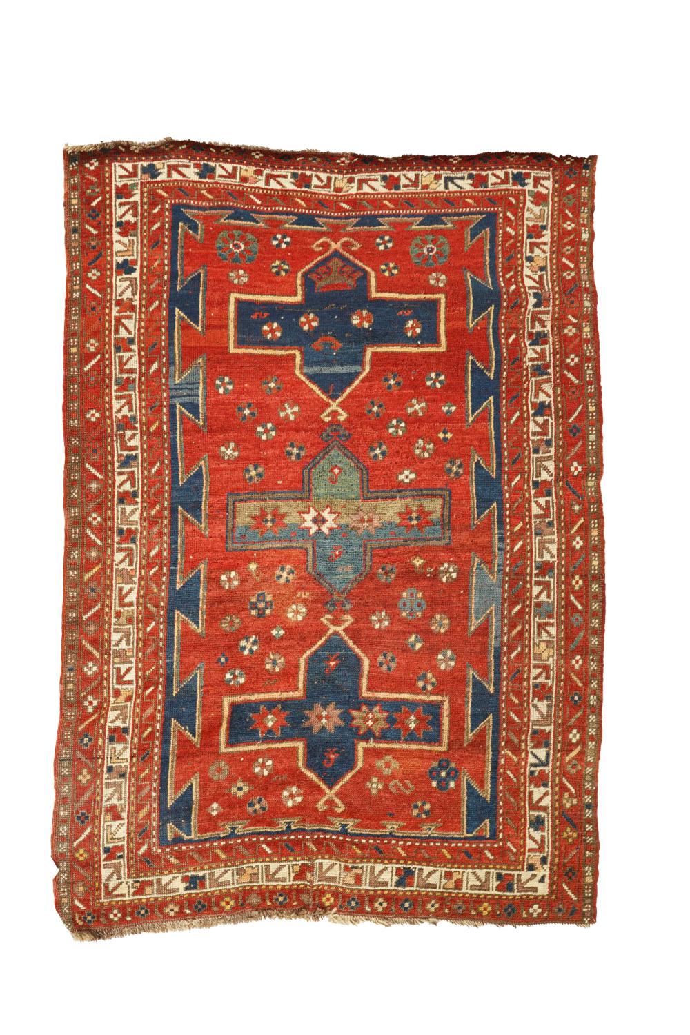 TURKISH THROW RUGgeometric border