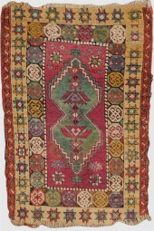 TURKISH YASTIK, CA. 1875; 3 FT