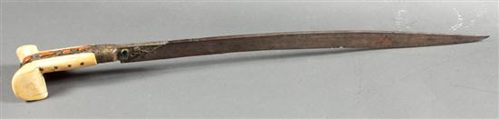 Turkish yataghan sword 19th