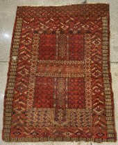 TURKMAN ANTIQUE TRIBAL RUG Tur