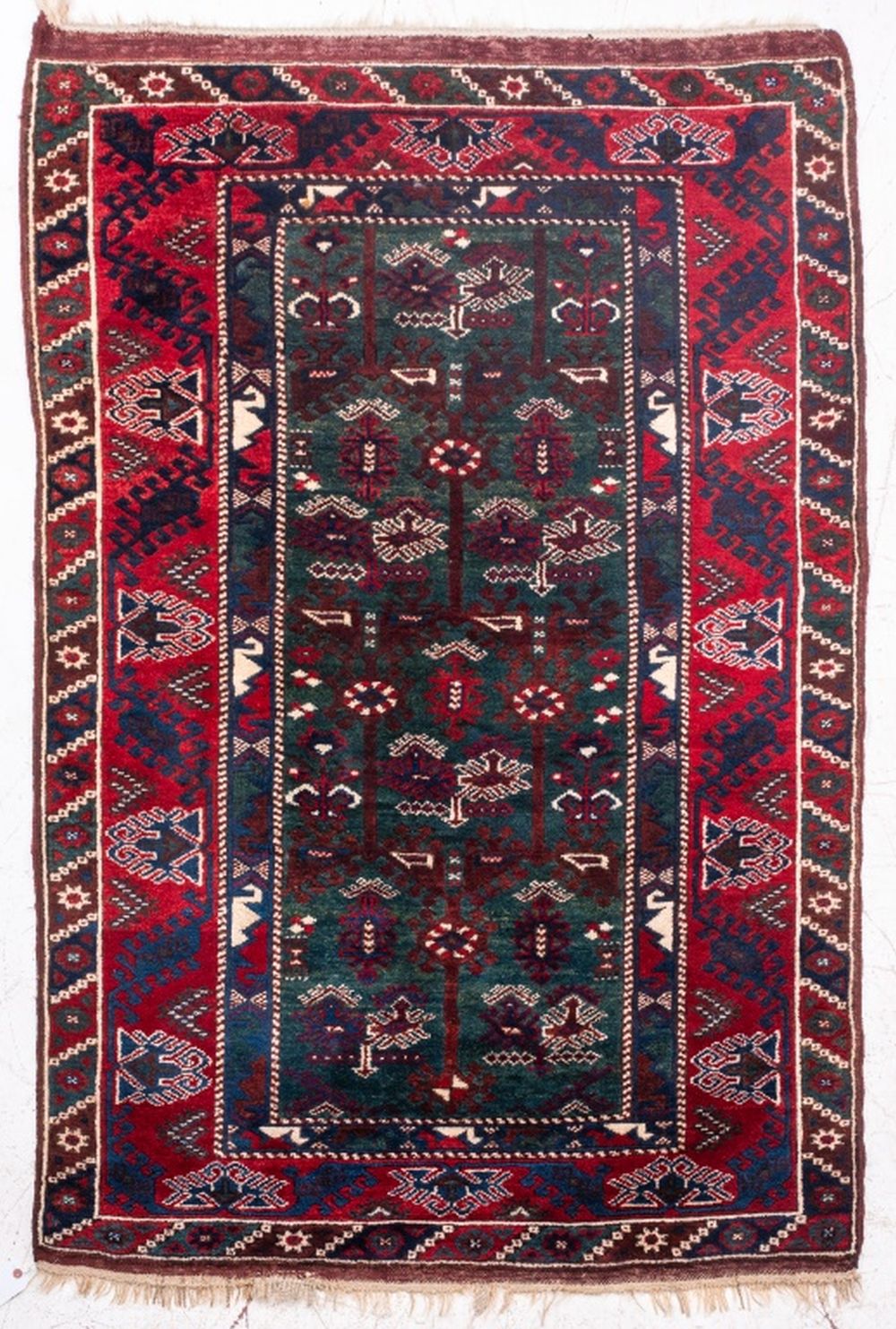 TURKMEN GEOMETRIC MOTIF RUG, 6'