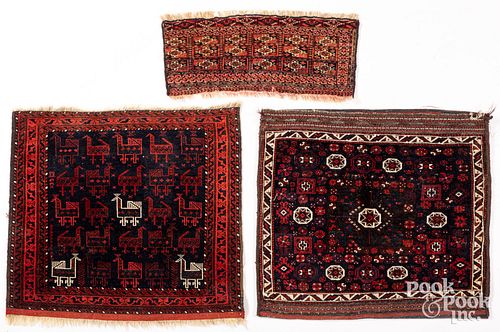 TURKOMAN MAT, SADDLEBAG, AND