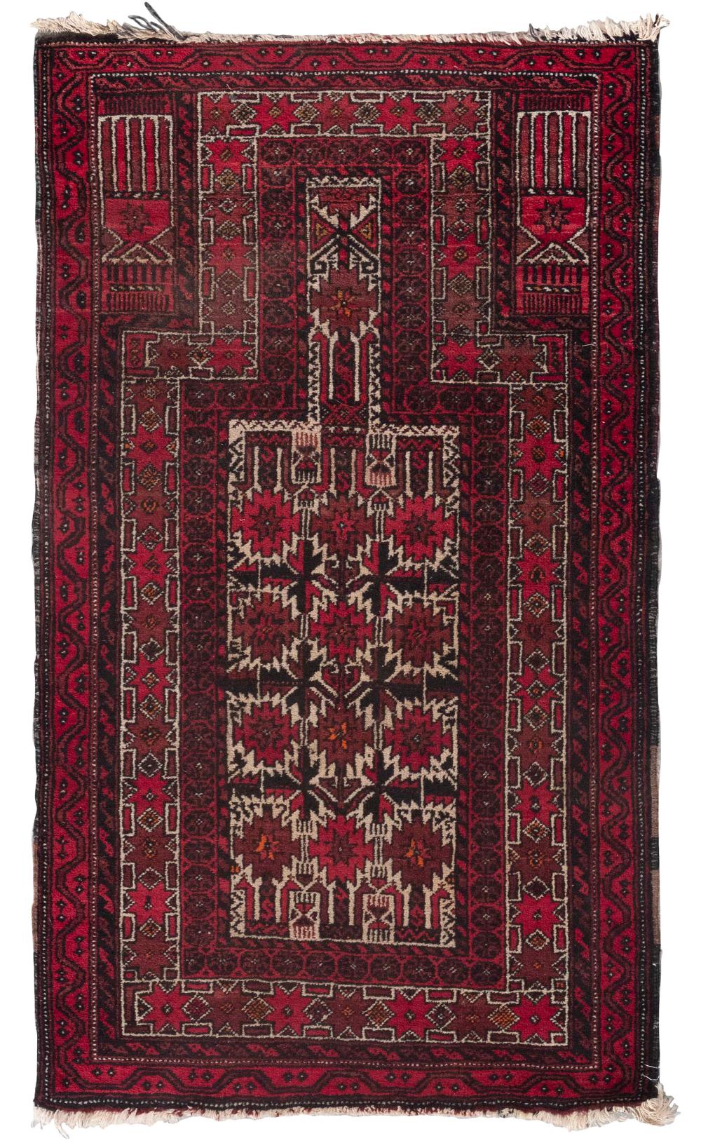 TURKOMAN PRAYER RUG: 2’7” X 4’3”