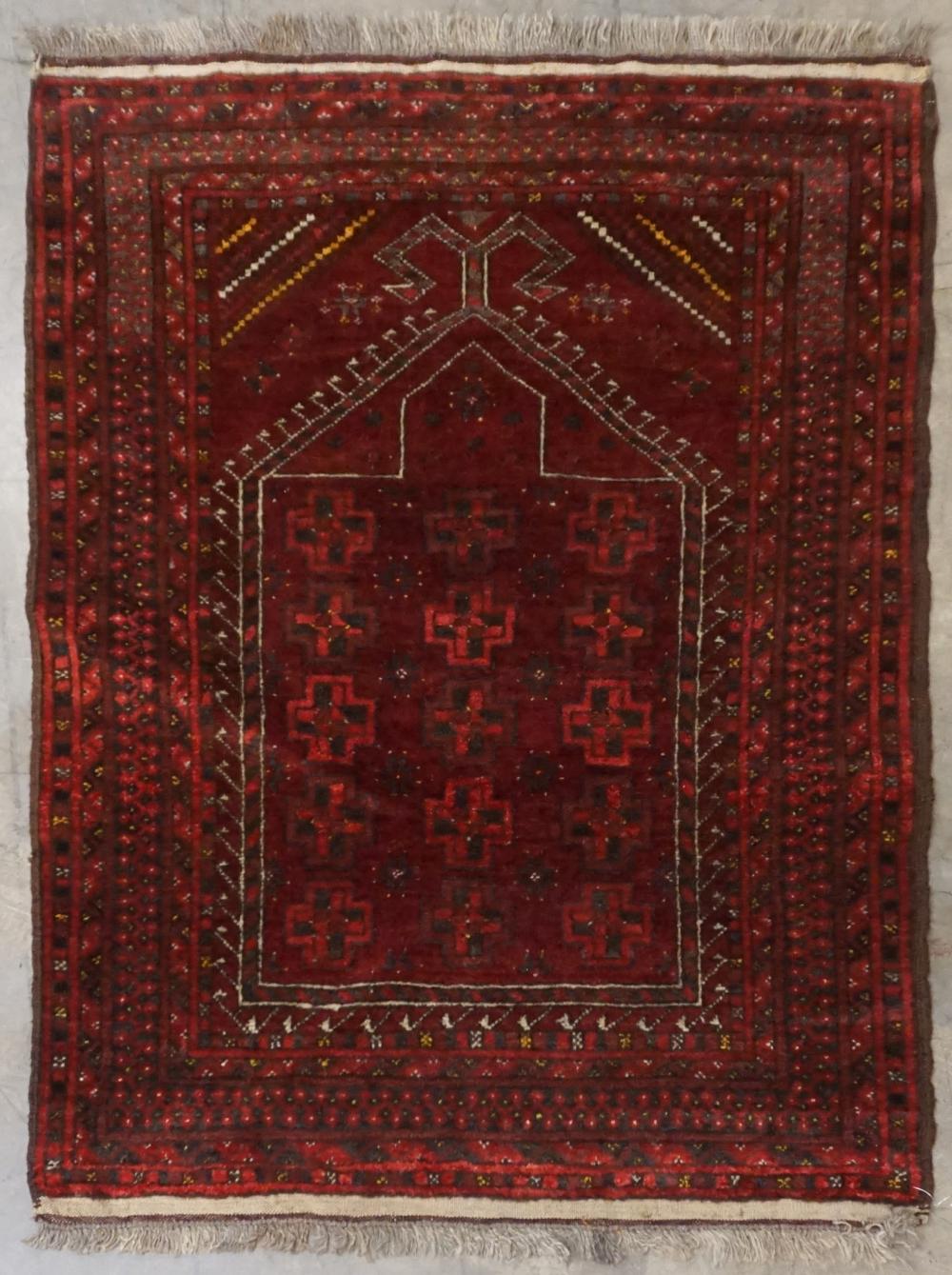 TURKOMAN PRAYER RUG, 3 FT 7 IN X