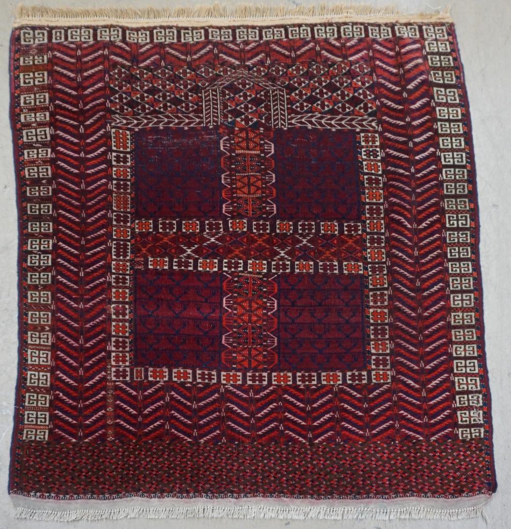 TURKOMAN PRAYER RUG, 5 FT X 4 FT