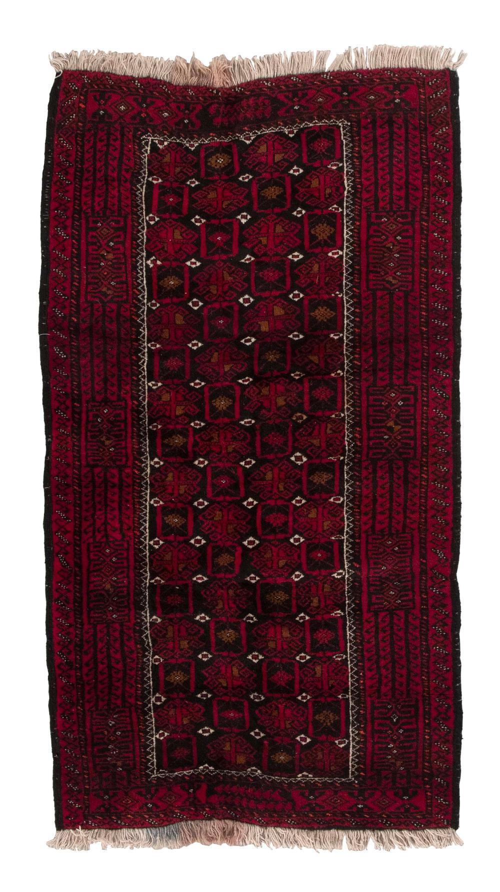 TURKOMAN RUG: 3’4” X 6’1” LATE 20TH