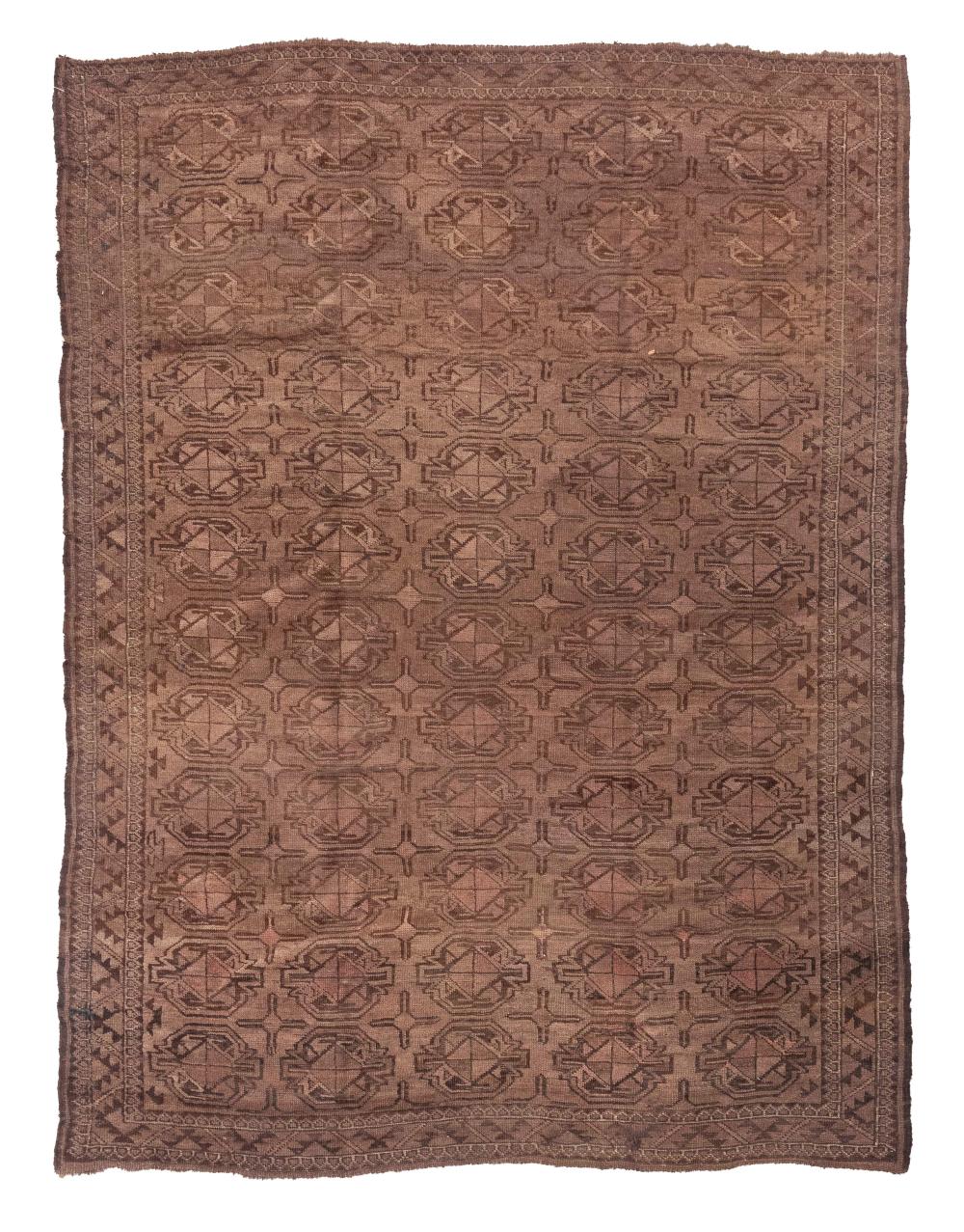 TURKOMAN RUG: 5’2” X 6’9” LATE