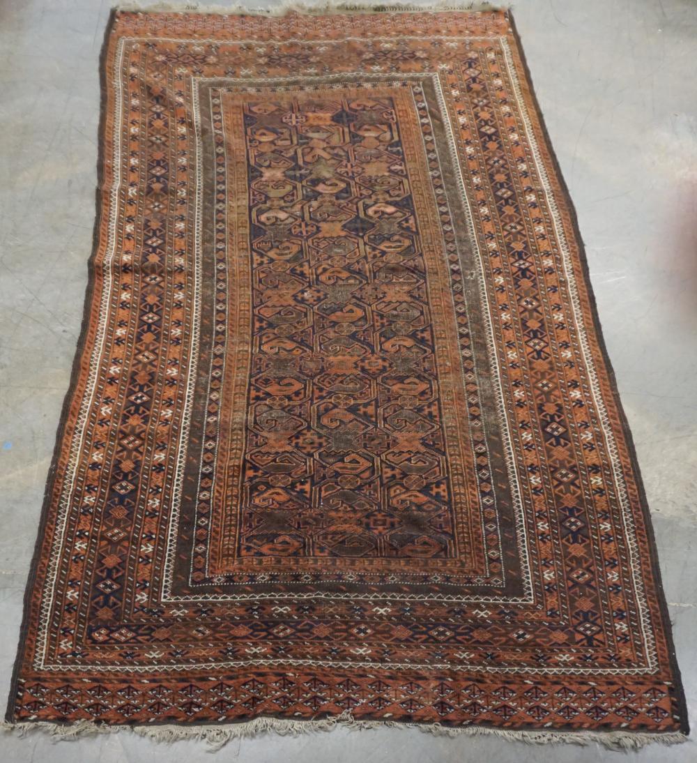 TURKOMAN RUG, 8 FT 4 IN X 4 FT 5
