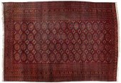 Turkoman rug, repeating rows o