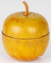 TURNED AND PAINTED APPLE CANNI