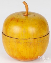 TURNED AND PAINTED APPLE CANNI