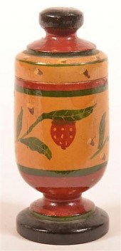 TURNED AND PAINTED WOOD SAFFRO