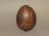 TURNED COCONUT SHELL TEA CADDY