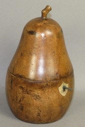 TURNED HARDWOOD PEAR SHAPED TE