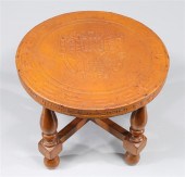 Turned leg stool with hand too