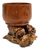 TURNED MESQUITE BOWL ON TREE R