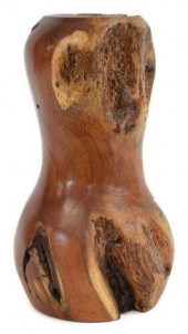 TURNED MESQUITE TEA LIGHT CAND