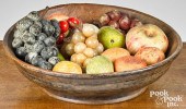 TURNED TREEN BOWL, TOGETHER WI