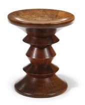 Turned walnut "Time Life" Stoo