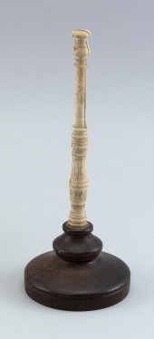 TURNED WHALEBONE AND HARDWOOD
