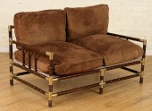 TURNED WOOD BRASS SOFA MANNER
