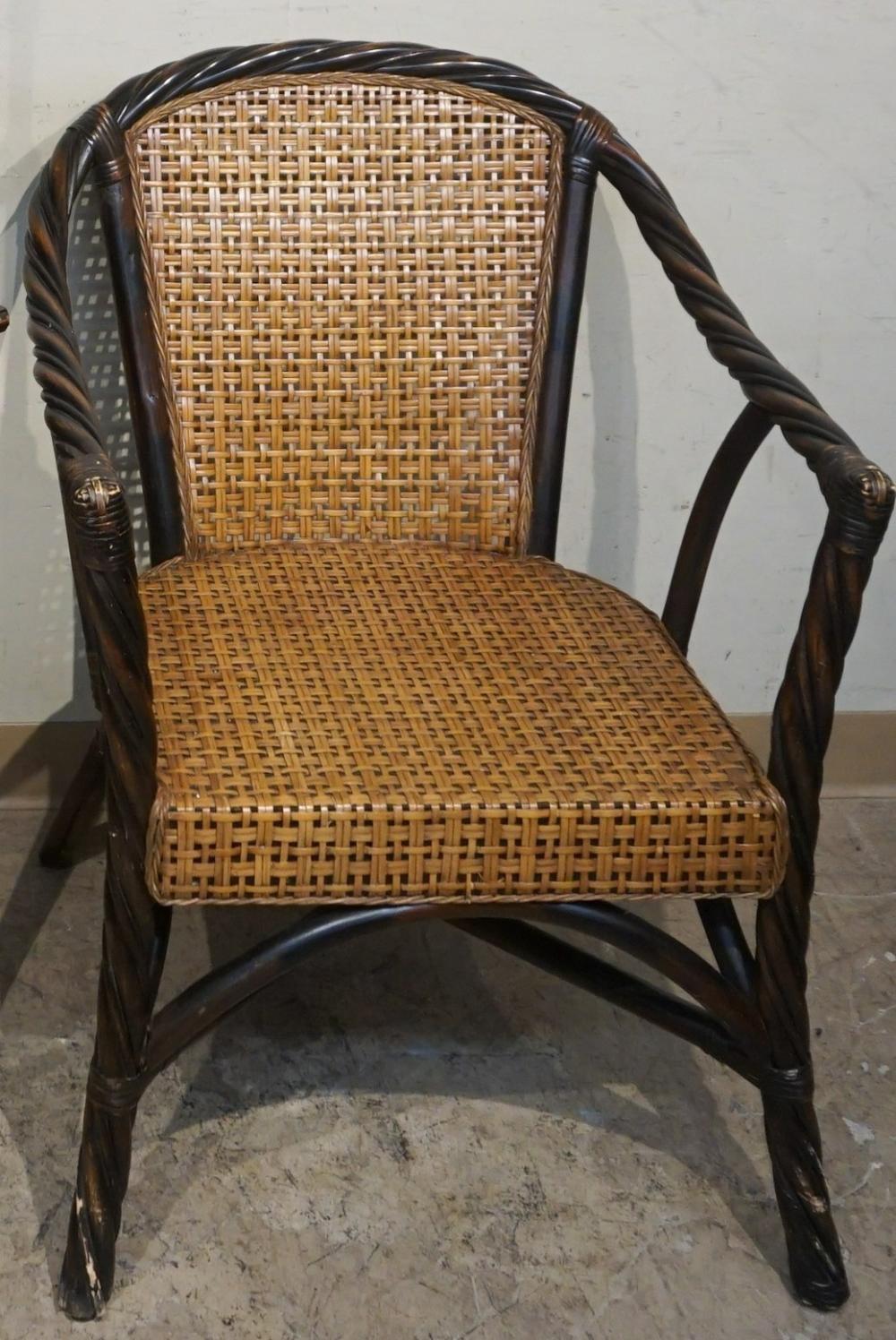 TURNED WOOD CANE SEAT AND BACK