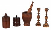 Turned Wood Covered Jars, Mort