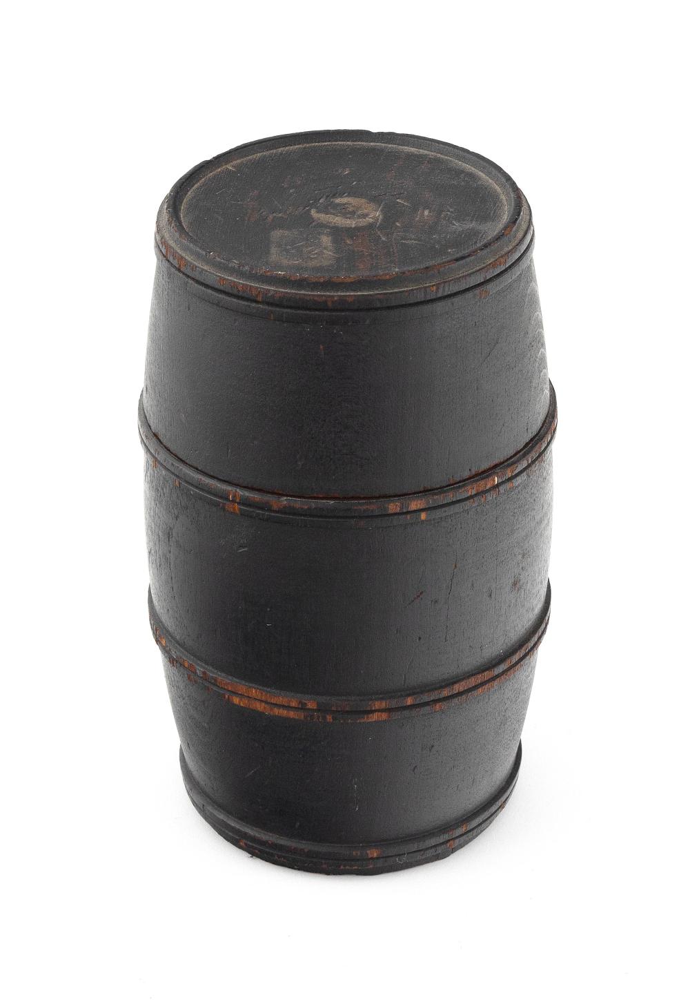 TURNED WOODEN BARREL-FORM