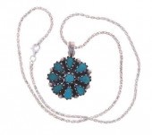 TURQUOISE AND STERLING SILVER