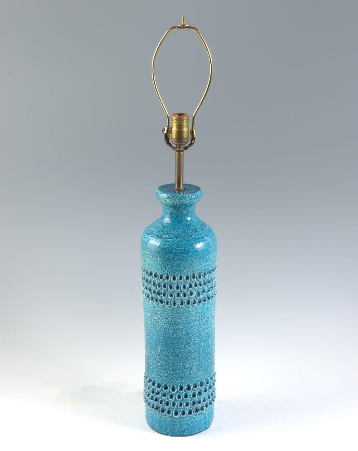 TURQUOISE BITOSSI CERAMIC LAMP BY