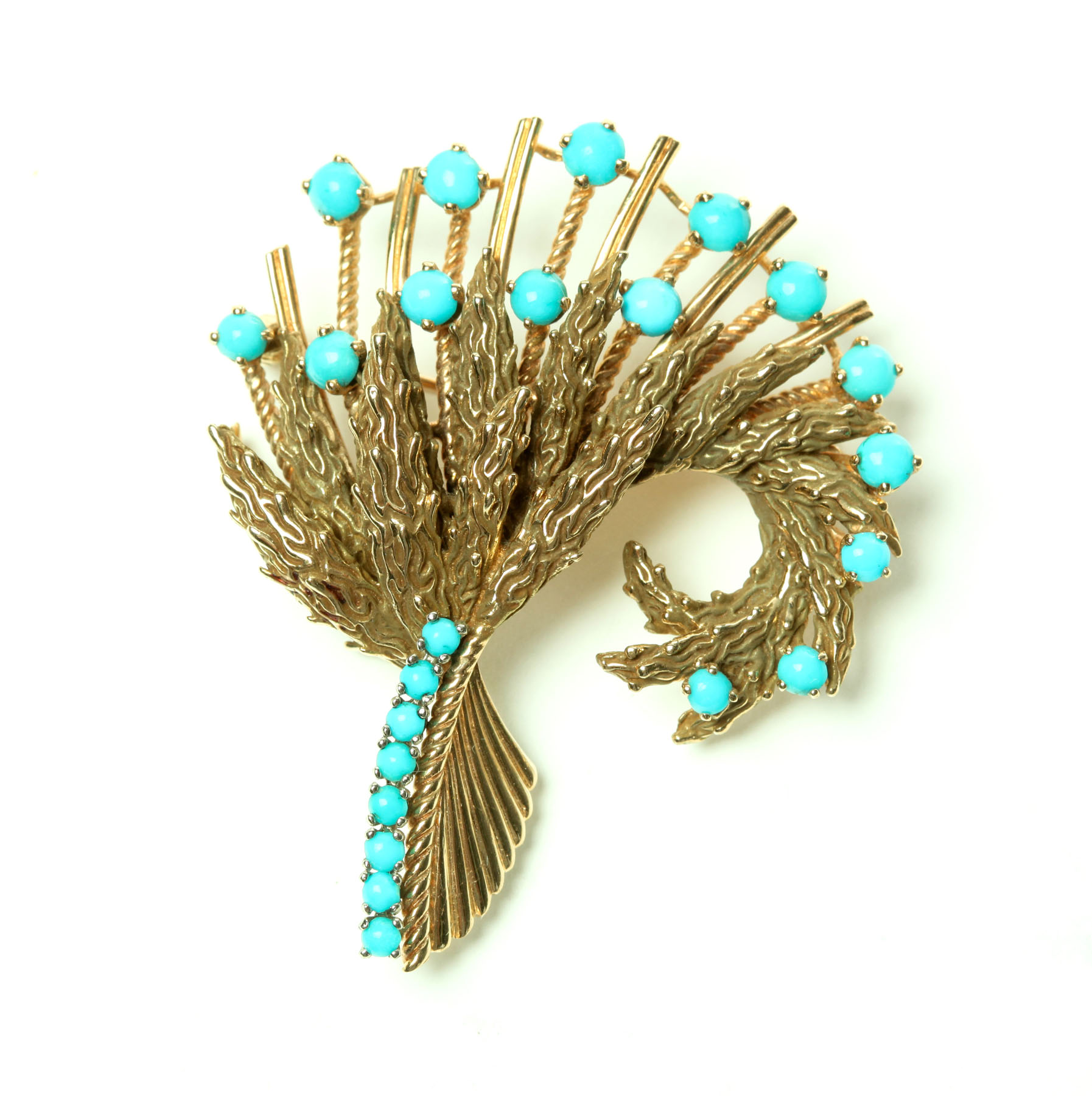 TURQUOISE BROOCH.  Twentieth