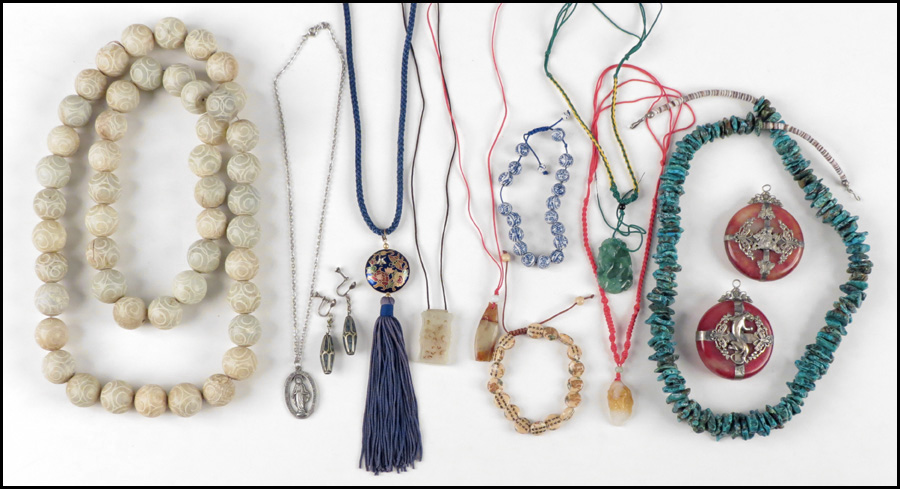 TURQUOISE NECKLACE. Together with