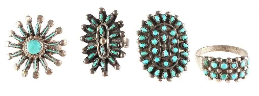 TURQUOISE NEEDLEPOINT NATIVE