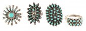 TURQUOISE NEEDLEPOINT NATIVE A