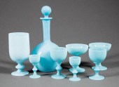 TURQUOISE OPALINE GLASS DRINKS