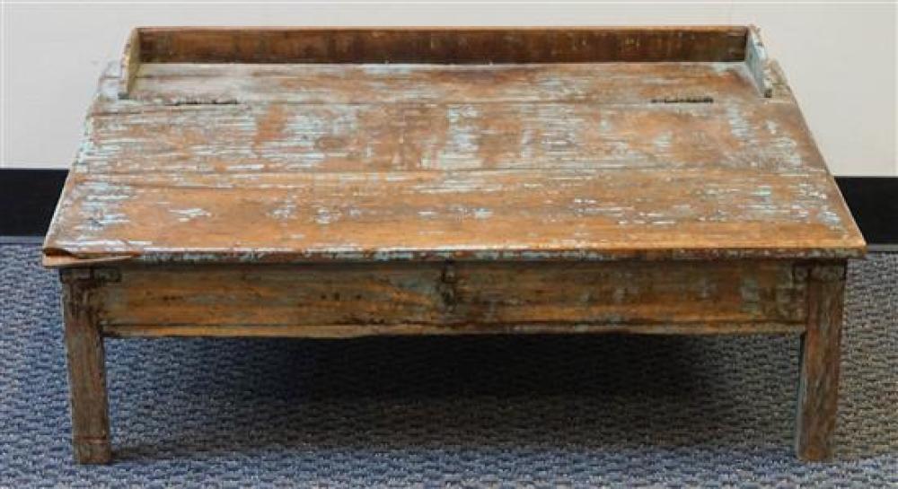 TURQUOISE PARTIAL PAINTED WALNUT