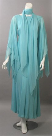 Turquoise silk Stavropoulos ev