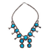 TURQUOISE, STERLING SILVER SQU