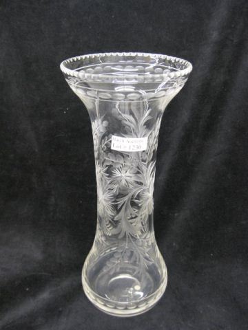 Tuthill Cut & Etched Glass Vase