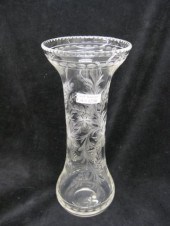 Tuthill Cut & Etched Glass Vas