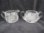 Tuthill Cut Glass Creamer & Su
