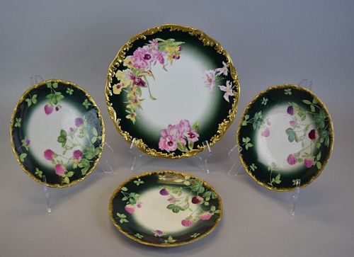 T&V LIMOGES PLATE SETSet of 3 T&V