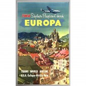 TWA Travel Advertising Poster.