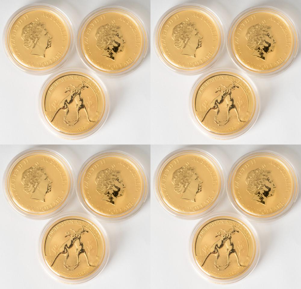 TWELVE 1-OUNCE GOLD AUSTRALIAN