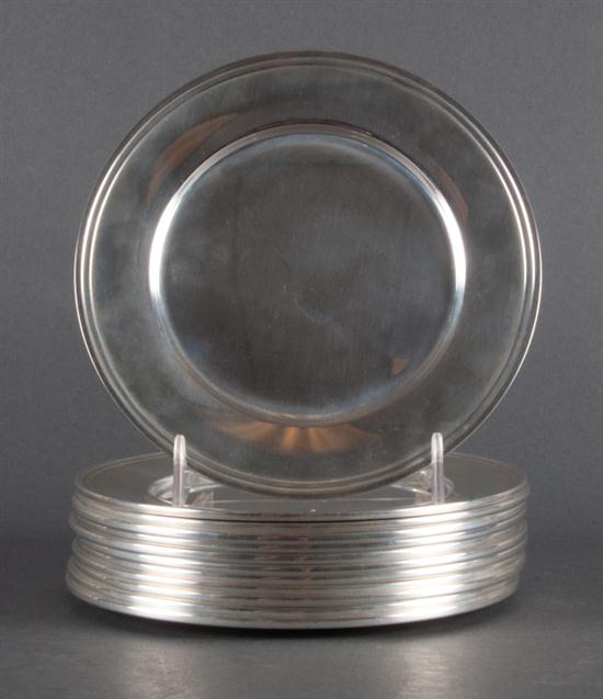 Twelve American sterling silver