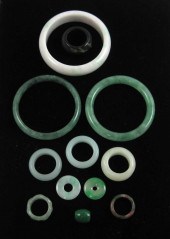 TWELVE ARTICLES OF JADE JEWELR